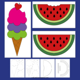 Ice Cream Cone Template Watermelon Craft Printable Summer 