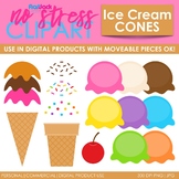 Ice Cream Cones Clip Art (Digital Use Ok!)