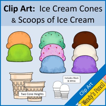 ice cream cones scoops of ice cream clip art by treasure coast strings