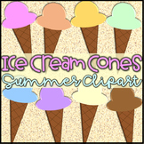 Ice Cream Cones- Summer Clipart