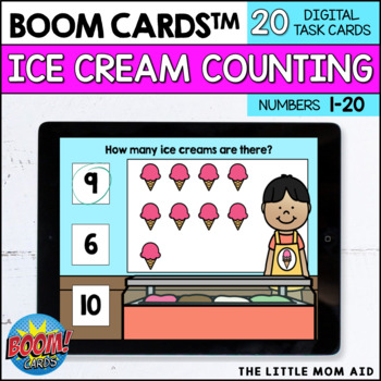 Preview of Ice Cream Counting 1-20 Boom Cards