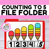 FREE SUMMER FILE FOLDER ACTIVITIES, COUNTING to 5 FILE FOL