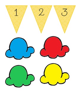 Preview of Ice Cream Counting Pieces - Interactive Bulletin Board