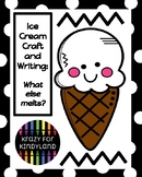 Ice Cream Craft Writing Activity - Summer, Camping, End of Year