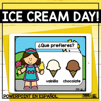 Preview of Ice Cream Day! | Spanish Virtual Party