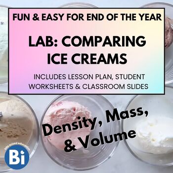 Preview of Ice Cream & Density Lab (Fun & Easy End of Year Science Activities) (6-8)