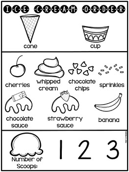 Build an Ice Cream Recipe Game Pretend Play Dramatic Play -   Matching  games, Pattern activities, Summer preschool activities