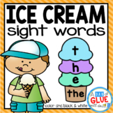 Ice Cream Editable Sight Word Activity