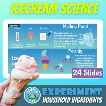 Preview of Ice Cream Experiment | Icecream Lab Presentation | Middle School Edible Science