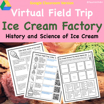 Preview of Ice Cream Factory and History Virtual Field TripTour Digital Version