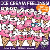 Ice Cream Feelings - Emotions Clip Art by Binky's Clipart