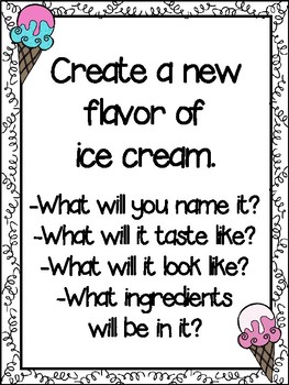 description of ice cream creative writing