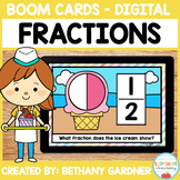 Ice Cream Fractions - Boom Cards - Distance Learning