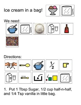 Preview of Ice Cream In A Bag Visual Recipe