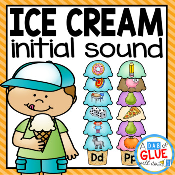 Preview of Ice Cream Beginning Sound Picture Sorts | Initial Sound Ice Cream Craft