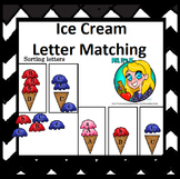 Preschool Ice Cream Letter File Folder Game