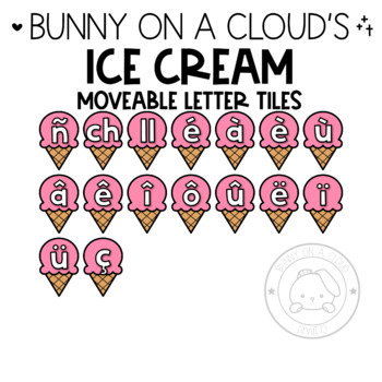Ice Cream Letter Tiles Moveable Clipart By Bunny On A Cloud Tpt