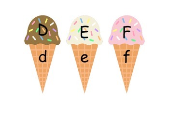 Preview of Ice Cream Literacy Center - Upper and Lowercase Letter Matching