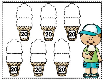 Ice Cream Make 20 Addition Game by Teach With Laughter | TpT