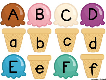 Ice Cream Match {ABC, Numbers and Initial Sounds} by Meaghan Kimbrell