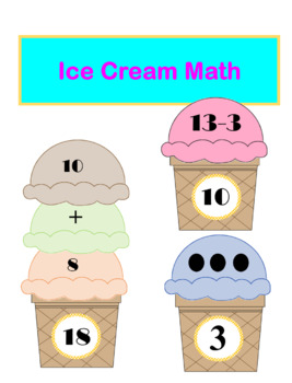 Preview of Ice Cream Math