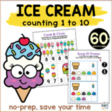 Ice Cream Math Preschool for fun Summer School math activities