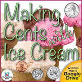Ice Cream Money Coin Counting Math Center