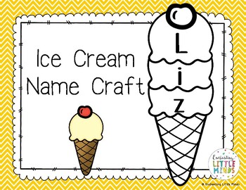 Ice Cream Name Craft By Enchanting Little Minds Tpt