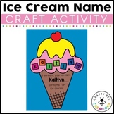 Ice Cream Name Craft Cone Template Summer Bulletin Board K