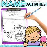 Ice Cream Name Craft for Summer | Name Tracing Editable Wo