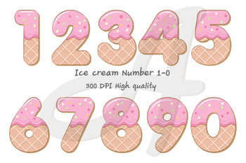Preview of Ice Cream Number 1-0 Clip art