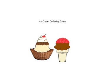 Preview of Ice Cream Ordering File Folder game