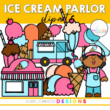 Preview of Ice Cream Parlor Clipart (Ice Cream Truck Clip Art)