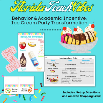 Preview of Behavior & Academic Incentive: Ice Cream Party Transformation