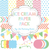 Ice Cream Digital Paper and Clip Art Pack