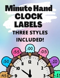 Ice Cream & Pastel Minute Hand Clock Labels | Watercolor |
