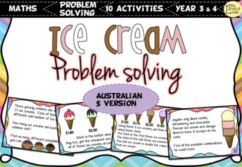 Preview of Ice Cream Problem Solving for Year 3 & 4 AUSTRALIAN VERSION