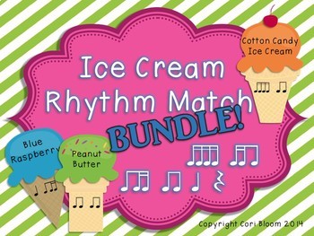 Preview of Ice Cream Rhythm Match, Bundled Set