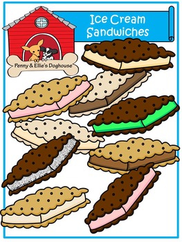 Ice Cream Sandwiches Clipart Penny Ellie S Doghouse Tpt