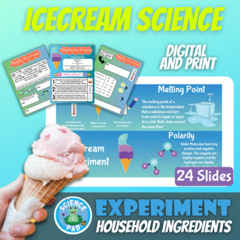 Preview of Ice Cream Science Experiment | Icecream Lesson Plan | Edible Science Lab