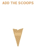 Ice Cream Scoops Addition Worksheet