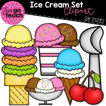 Ice Cream Scoops {Clipart} by Just Go Teach