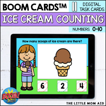 Preview of Ice Cream Counting 0-10 Boom Cards