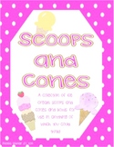 Ice Cream Scoops and Cones Template