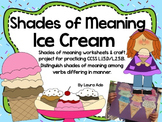 Ice Cream Shades of Meaning Adjective Practice & Sweet Craft