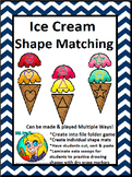 Preschool Ice Cream Shape File Folder Game