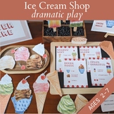 Ice Cream Shop Dramatic Play Center, Restaurant Menu Math 