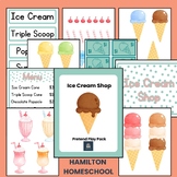 Ice Cream Shop Dramatic Play Pack Pretend Play Set Ice Cre
