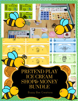 Preview of Ice Cream Shop Pretend Play| Dramatic Play| Money| Preschool  Printables Bundle