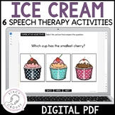 Ice Cream Speech Therapy Activities for Language Articulat